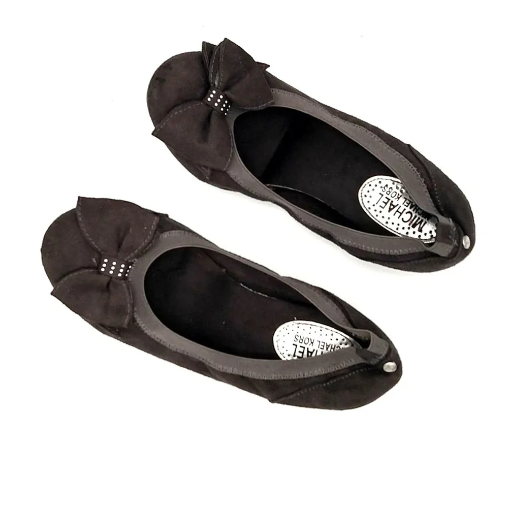 MICHAEL Michael Kors Gray Flats with Bow Women's 6micMichael Kors - Picture 3 of 8